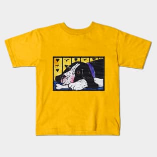 Sad Potatoe, Beagle Puppy with Bone Kids T-Shirt